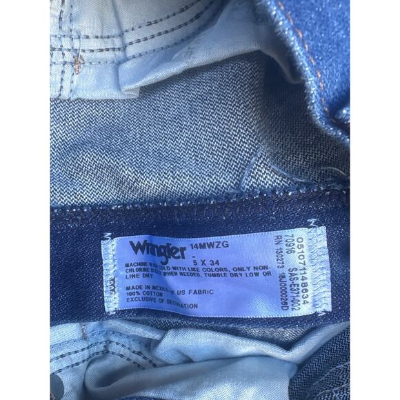 Wrangler 14MWZG Cowboy Cut Jeans 1990s–2000s Vintage Dark Indigo - Picture 3 of 9